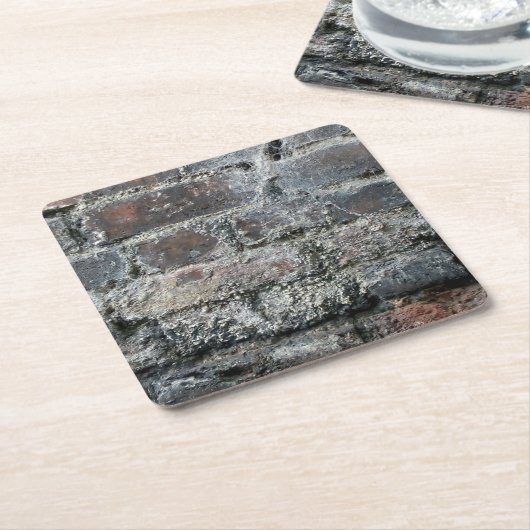 Ziegelmauer Rechteckiger Pappuntersetzer (angewinkelt)