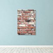 Ziegelmauer, rote Ziegelsteine, alte Struktur Leinwanddruck (Insitu (Holzboden))