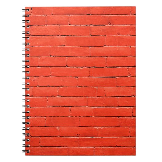 Ziegelmauer - rote Ziegelsteine Notizblock (Vorderseite)