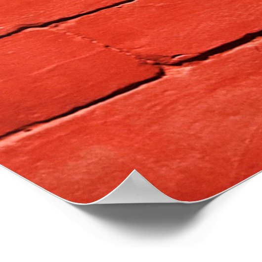 Ziegelmauer - rote Ziegelsteine Poster (Ecke)