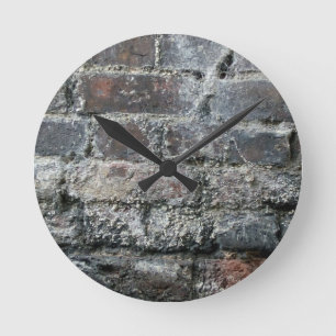 Ziegelmauer Runde Wanduhr