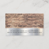 Ziegelmauer | Rundsäge | Bauwerkzeuge Visitenkarte (Rückseite)