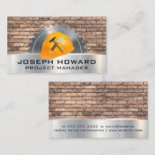 Ziegelmauer | Rundsäge | Bauwerkzeuge Visitenkarte (Vorne/Hinten)