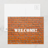 Ziegelmauer - Willkommen Postkarte (Vorne/Hinten)