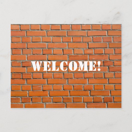 Ziegelmauer - Willkommen Postkarte (Vorderseite)