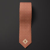 Ziegelrot und Azteken-Inspiriertes Muster Krawatte