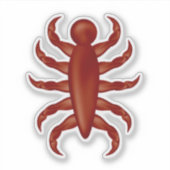 Ziegelrote Käfer Aufkleber (Vorderseite)