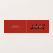 Ziegelrote stilvolle Monogramm-Minimalist Plain Visitenkarten (Außenseite Aufgefaltet)