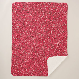 Ziegelroter Glitter Sherpadecke