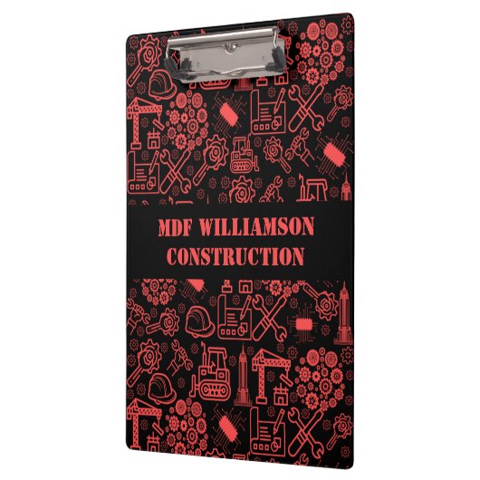 Ziegelroter moderner Architectural Blueprint Engin Klemmbrett (Links)