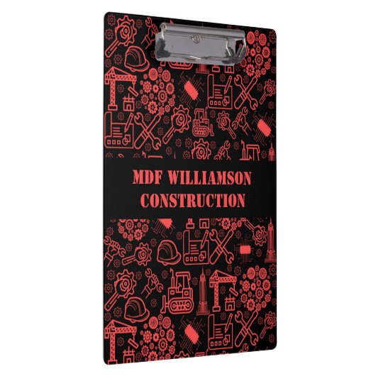 Ziegelroter moderner Architectural Blueprint Engin Klemmbrett (Rechts)