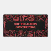 Ziegelroter moderner Architectural Blueprint Engin Schreibtischunterlage (Vorderseite)