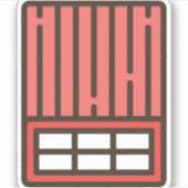 Ziegelstein Aufkleber (Vorderseite)