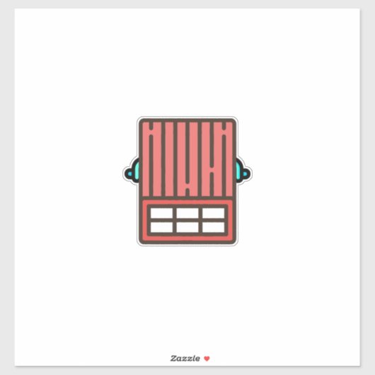 Ziegelstein Aufkleber (Blatt)