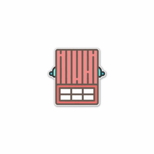 Ziegelstein Aufkleber (Vorderseite)