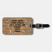 Ziegelstein-Haus Gepäckanhänger (Vorderseite horizontal)