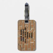 Ziegelstein-Haus Gepäckanhänger (Rückseite vertikal)