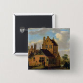 Ziegelstein-Häuser Button (Vorne & Hinten)