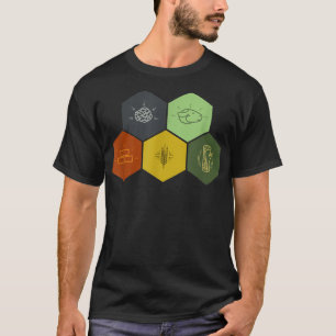 Ziegelstein, Holz, Rock, Weizen &    SheepBoard T-Shirt