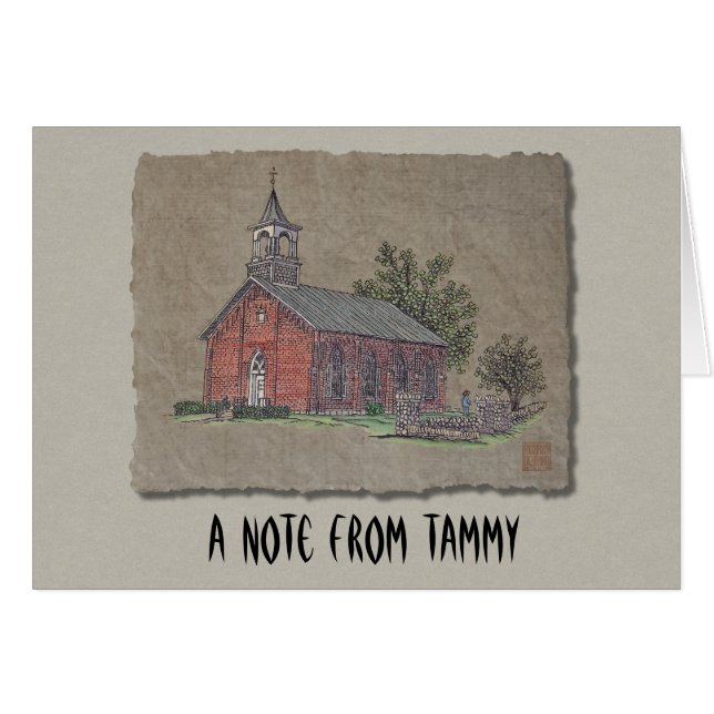 Ziegelstein-Land-Kirche (Vorderseite (Horizontal))