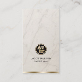 Ziegelstein Mason Mauerbau Visitenkarte