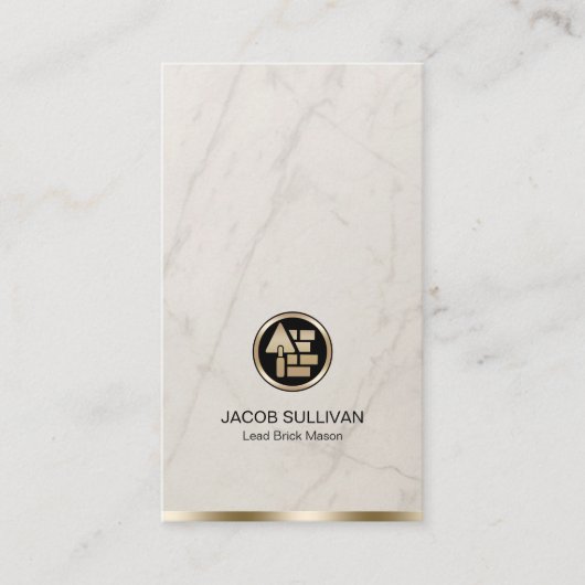 Ziegelstein Mason Mauerbau Visitenkarte (Vorderseite)