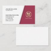 Ziegelstein Mason Mauerbau Visitenkarte (Vorne/Hinten)