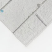 Ziegelstein mit farbenfrohem Text, der „Happy Vibe Fleecedecke (Ecke)