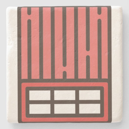 Ziegelstein Steinuntersetzer (Vorderseite)