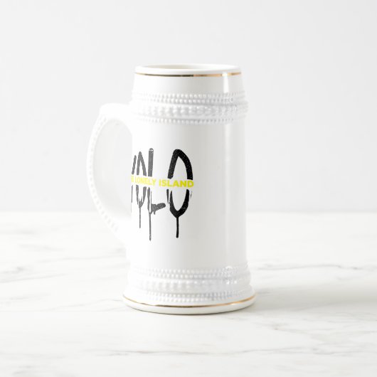 Ziegelstein-Tropfen Bierglas (Vorderseite Links)