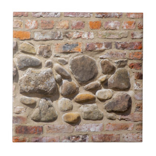 Ziegelstein und Steinwand Fliese