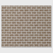 Ziegelstein-Wand-8-Bitmuster Browns inspiriertes Geschenkpapier (Flach)