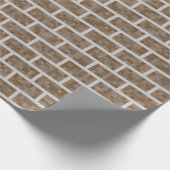 Ziegelstein-Wand-8-Bitmuster Browns inspiriertes Geschenkpapier (Ecke)
