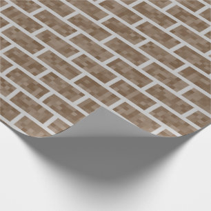 Ziegelstein-Wand-8-Bitmuster Browns inspiriertes Geschenkpapier