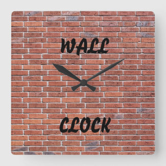 Ziegelstein-'Wand Clock Quadratische Wanduhr