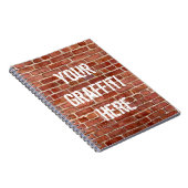 Ziegelstein-Wandpersonalisierter Graffiti Notizblock (Rechte Seite)