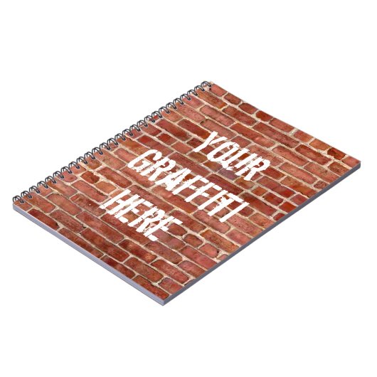 Ziegelstein-Wandpersonalisierter Graffiti Notizblock (Linke Seite)