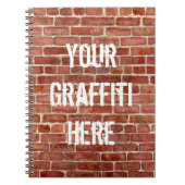 Ziegelstein-Wandpersonalisierter Graffiti Notizblock (Vorderseite)