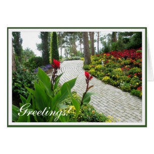 Ziegelstein-Weg-Park-Foto mit justierbarem Feld