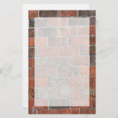 Ziegelsteine Briefpapier (Vorne/Hinten)