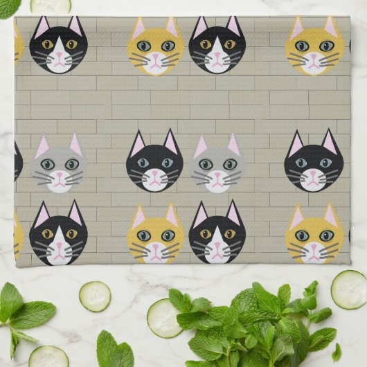 Ziegelsteine Geschirrtuch (Gefaltet)