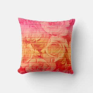 Ziegelsteine Rose 17-rosa Lemonade-Square Kissen