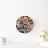 ZIEGELSTEINE RUNDE WANDUHR (Zuhause)