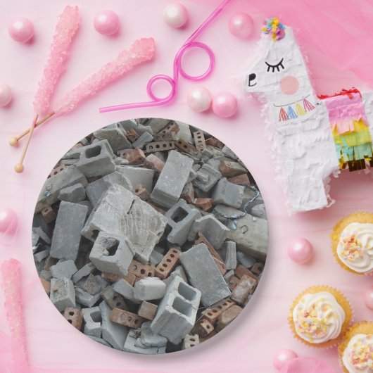 Ziegelsteine u. pappteller (Party)