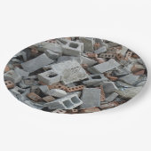 Ziegelsteine u. pappteller (Schrägansicht)