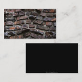 Ziegelsteine u. Zement oder Mörser Visitenkarte (Vorne/Hinten)