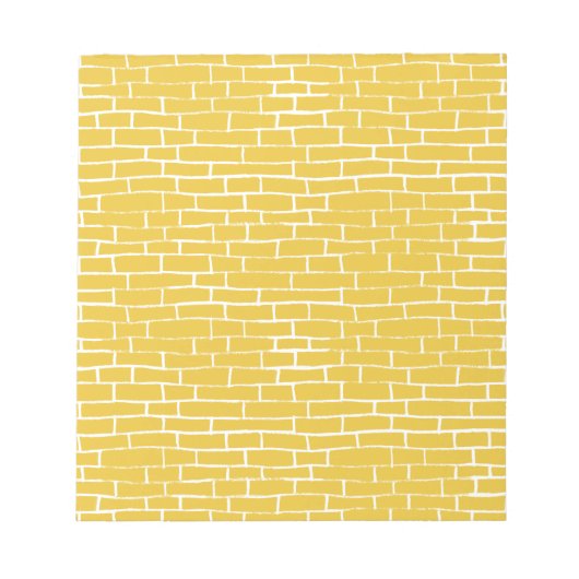Ziegelstraße - Gelb und transparent Notizblock (Vorderseite)