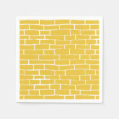 Ziegelstraße - Gelb und transparent Serviette (Vorderseite)