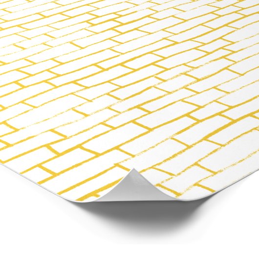 Ziegelstraße - transparent & gelb poster (Ecke)