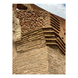 Ziegelstruktur im Kolosseum in Rom, Italien Fotodruck